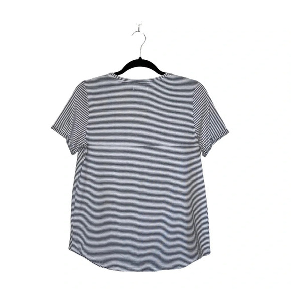 Maurices Black & White Be You Striped V-neck Graphic Tee Small Women’s - Picture 6 of 11